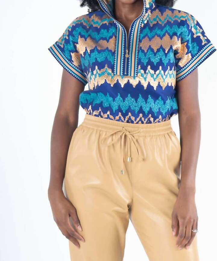 Emily McCarthy Poppy Pullover Top In Ripple