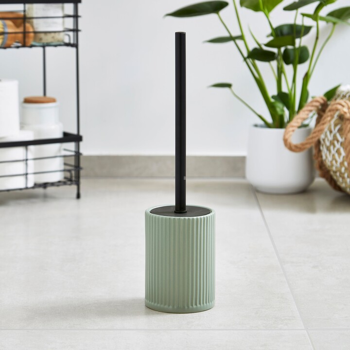 Dunelm Ceramic Ribbed Toilet Brush Green ShopStyle Bath Accessories