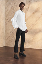 Thumbnail for your product : Iris and Ink Marianne Cropped Crepe Flared Pants