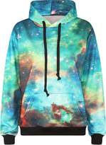 Thumbnail for your product : Imilan Sports Women Neon Galaxy Cosmic Hooded Sweatshirts Sweaters (Free Size, )