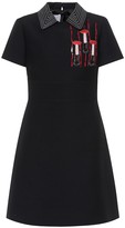 Thumbnail for your product : Valentino embroidered wool and silk dress
