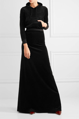 Vetements Juicy Couture Cotton-blend Velour Maxi Skirt - Black