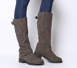 fur lined knee high boots uk