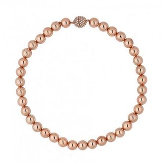 Betty Jackson Designer rose gold pave magnetic clasp necklace