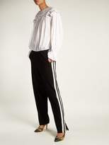 Thumbnail for your product : Etoile Isabel Marant Docia Striped Jersey Track Pants - Womens - Black