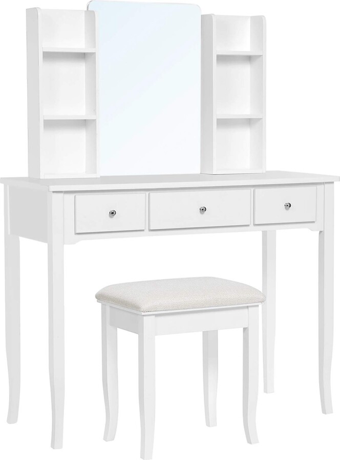 VASAGLE Vanity Set Makeup Dressing Table with Mirror ShopStyle Bedroom