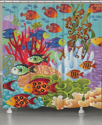 Laural Home Fish in the Hood Shower Curtain - ShopStyle