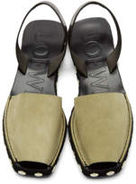 Thumbnail for your product : Loewe Black Leather Slides