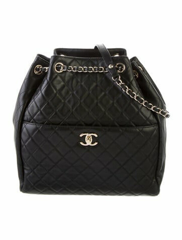 Chanel Large Drawstring Bucket Bag Black - ShopStyle