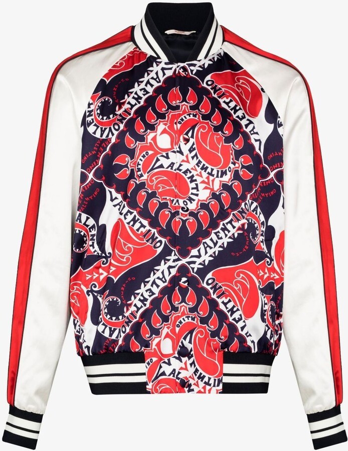 Valentino Garavani Multicolour Archive Manifesto Bandana Bomber 