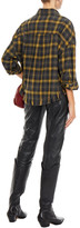 Thumbnail for your product : IRO Sarkina Frayed Checked Cotton-flannel Shirt