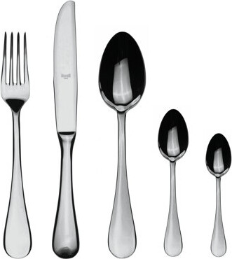 Mepra Brescia Flatware Set with Moka Spoons - 30 Pieces - Stainless Steel
