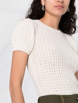 Thumbnail for your product : See by Chloe Crocheted Short-Sleeve Jumper