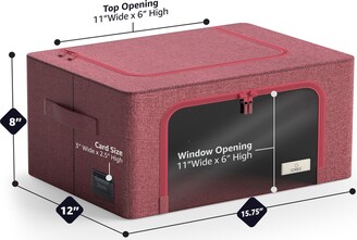Sorbus Small Window Storage Box - Set of 2 - Pink