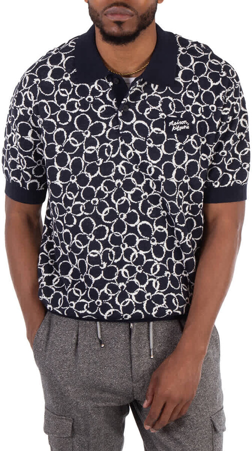 Abstract Daisy Jacquard Polo Shirt