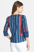 Thumbnail for your product : Lucky Brand Lace Inset Stripe Top
