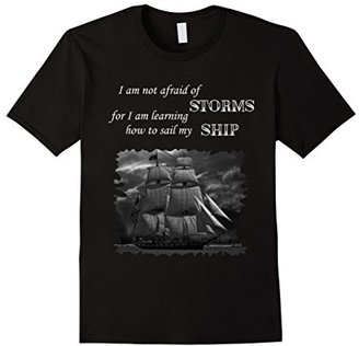 Kids Unafraid to Sail My Ship Inspirational Quote Sailing T-Shirt 4
