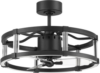 Craftmade 18" Alexis 3 - Blade LED Smart Caged Ceiling Fan with Remote Control and Light Kit Included