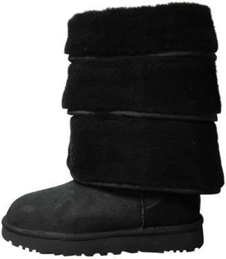 Y/Project Black Shearling Boots