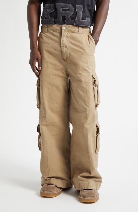 ERL Gender Inclusive Cotton Canvas Cargo Pants