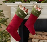 Thumbnail for your product : Pottery Barn Classic Velvet Stockings - Red with Green Cuff