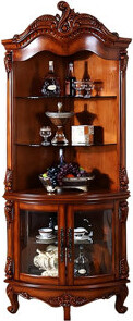 Coxambrey Solid Wood Birch Tempered Glass brown Fake Fireplace Entrance Cabinet