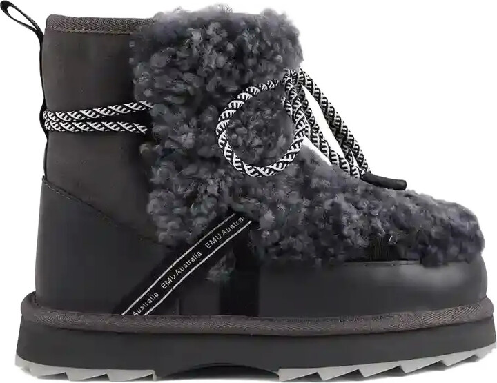 Emu Blurred teddy-texture boots