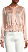 Thumbnail for your product : BCBGeneration Crinkle Smocked Shirt Style Top