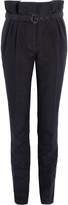 Thumbnail for your product : Burberry Linen and silk-blend tapered pants