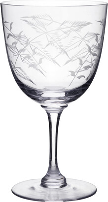 Wolf Etched Crystal 18 oz Wine Glass Set of 2