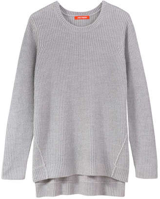 Joe Fresh Women's High-Low Hem Sweater, Light Grey Mix (Size XL)