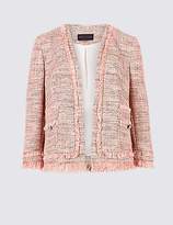 Thumbnail for your product : M&S Collection PETITE Cotton Blend Textured Blazer