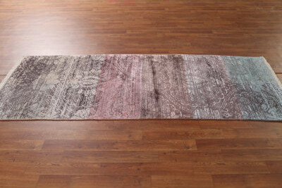 Isabelline All-Over Abstract Oriental Runner Rug 3x8