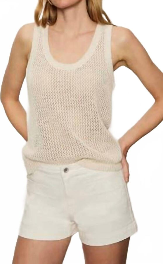 Sanctuary Mesh Stitch Shell Top In Macrame