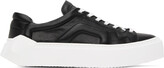 Thumbnail for your product : Pierre Hardy Black Cubix Leather Sneakers