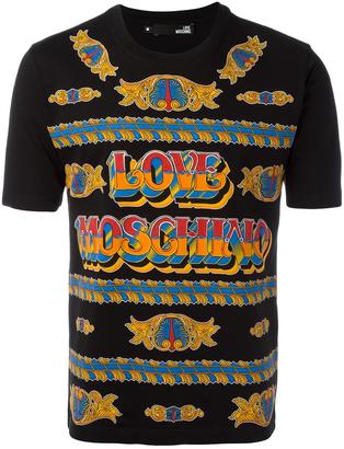 Love Moschino logo print T-shirt - men - Cotton - M