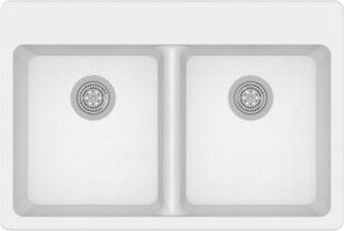 Winpro Granite 33" L x 22" W Double Bowl Dual Mount Kitchen Sink