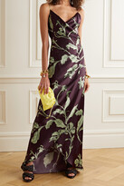 Thumbnail for your product : Johanna Ortiz + Net Sustain Given Promise Printed Silk-satin Maxi Dress - Brown