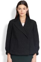 Thumbnail for your product : Burberry Gathered-Sleeve Brocade Jacket