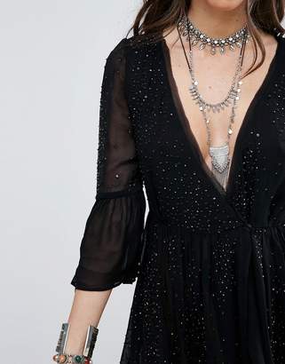 Free People Winter Solstice Embellished Party Dress