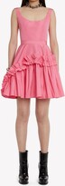 Scoop Ruffle Mini Dress In Sugar Pink 