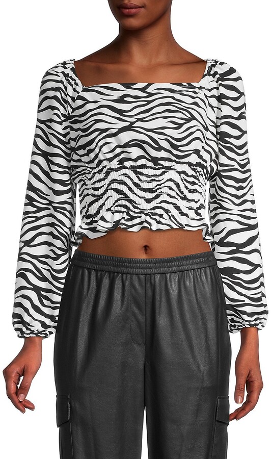 Zebra Crop Top | Shop the world's largest collection of fashion 