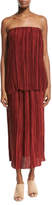 Thumbnail for your product : The Row Juri Pleated Silk Midi Skirt, Dark Red