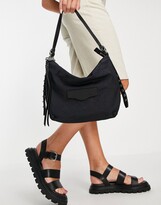 Thumbnail for your product : Rebecca Minkoff top handle side detail shoulder bag in black