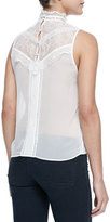 Thumbnail for your product : Alice + Olivia Harlow Victorian-Inspired Sleeveless Blouse