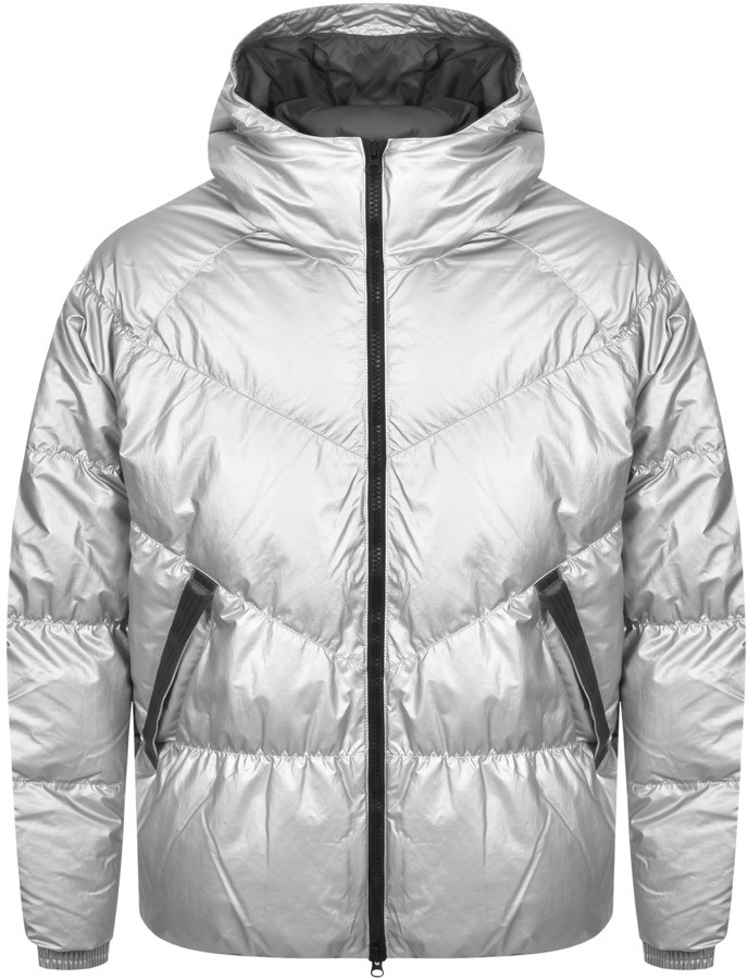 nike silver puffer jacket