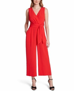 tahari metallic jumpsuit