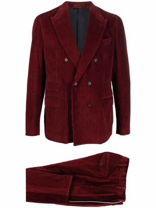 Eleventy Corduroy Double-Breasted Suit