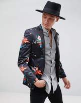 Thumbnail for your product : ASOS DESIGN Super Skinny Blazer With Phoenix Print