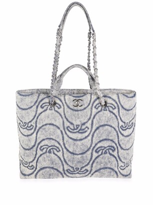 chanel denim tote
